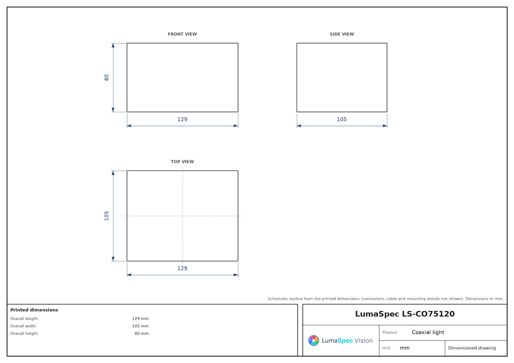 LS-CO75120 dimensions (mm)