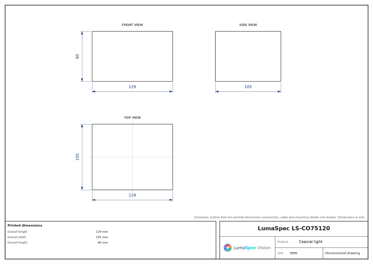 LS-CO75120 dimensions (mm)