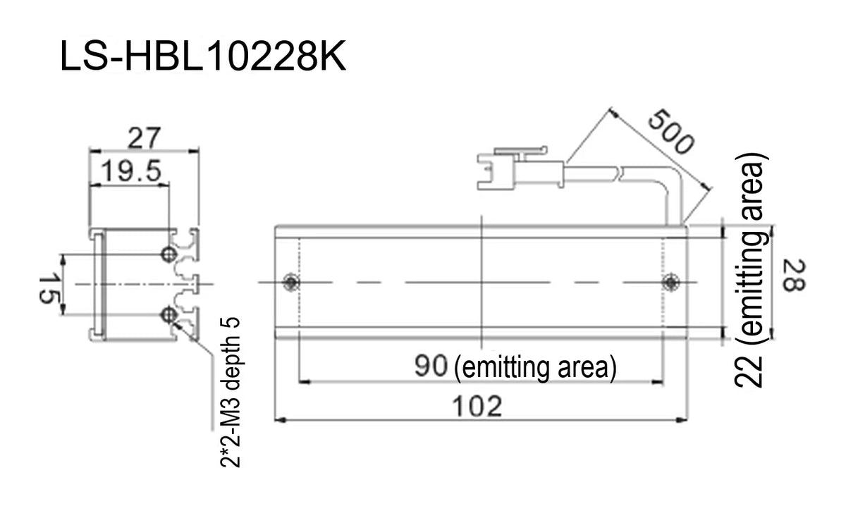 LS-HBL10228K dimensions (mm)