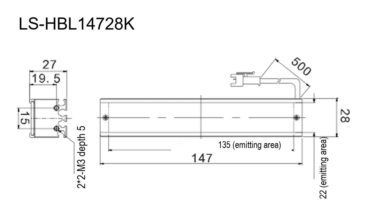 LS-HBL14728K dimensions (mm)