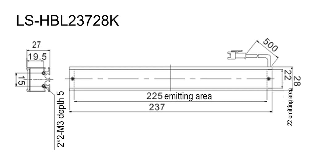 LS-HBL23728K dimensions (mm)
