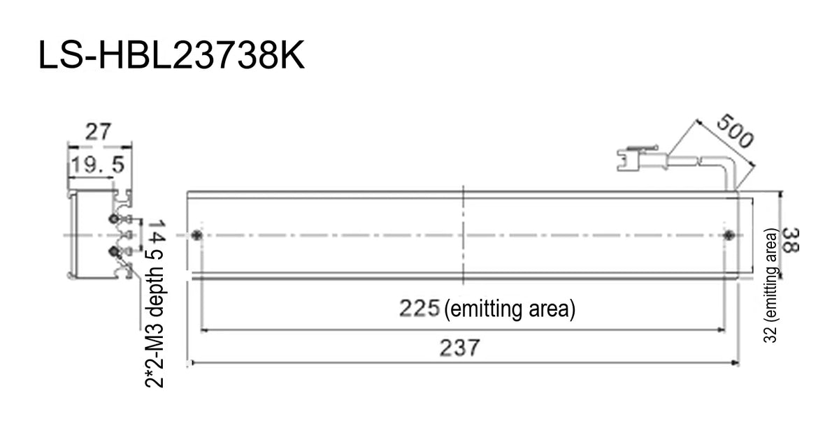 LS-HBL23738K dimensions (mm)