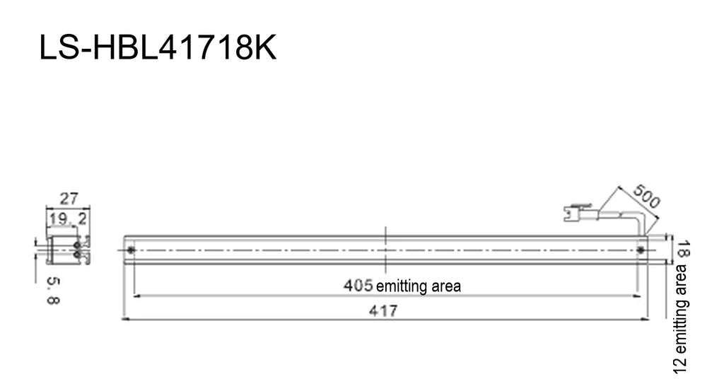 LS-HBL41718K dimensions (mm)