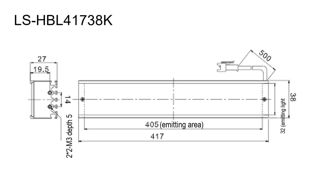LS-HBL41738K dimensions (mm)