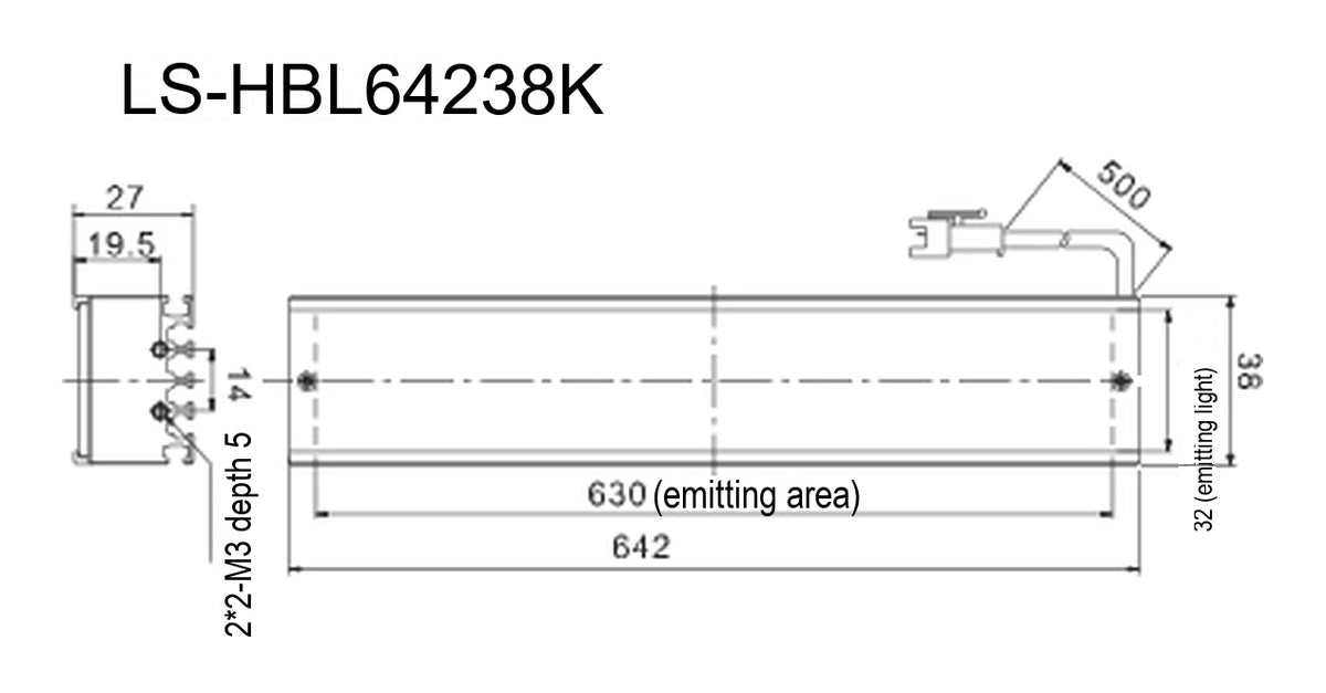 LS-HBL64238K dimensions (mm)