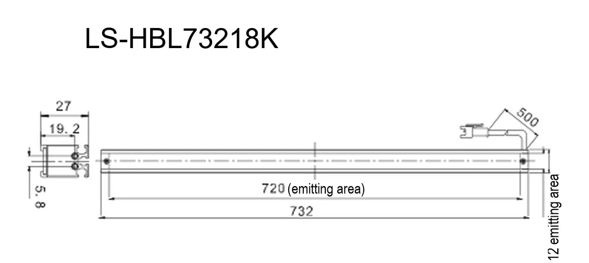 LS-HBL73218K dimensions (mm)