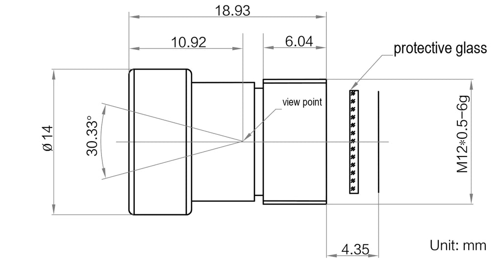 LS-HF1656-12S dimensions (mm)