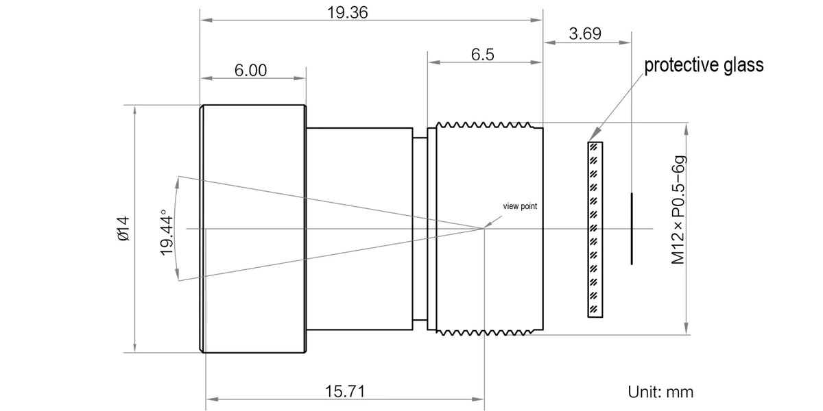 LS-HF2556-12S dimensions (mm)
