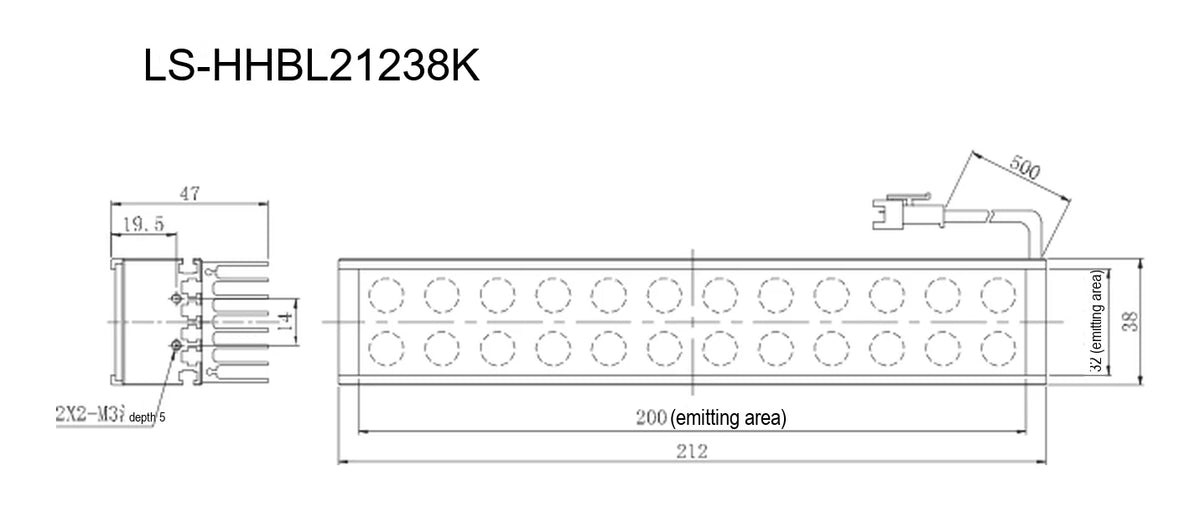 LS-HHBL21238K dimensions (mm)