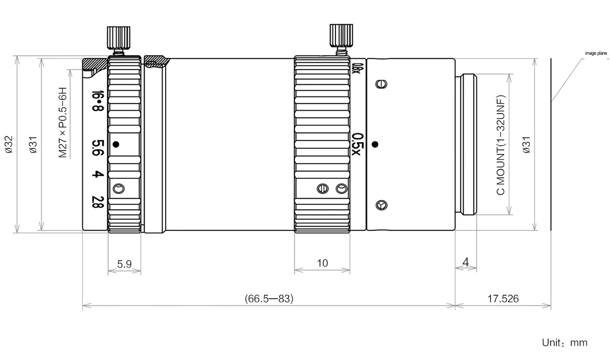 LS-KF5028M-ML dimensions (mm)
