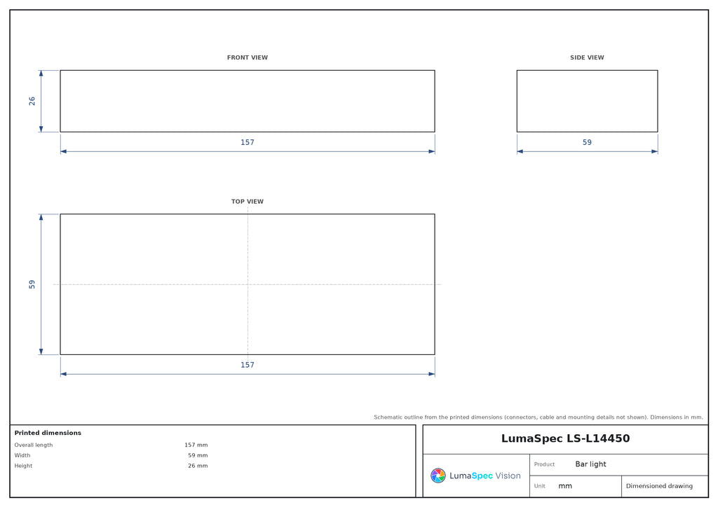 LS-L14450 dimensions (mm)