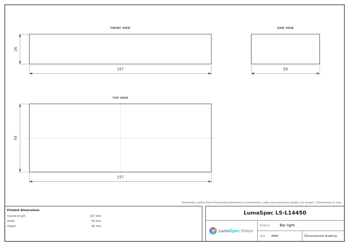 LS-L14450 dimensions (mm)