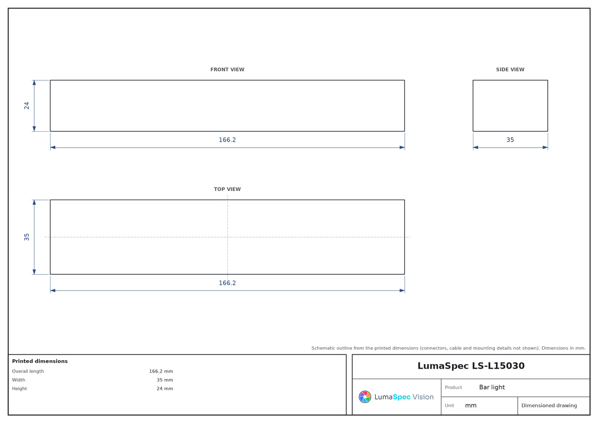 LS-L15030 dimensions (mm)
