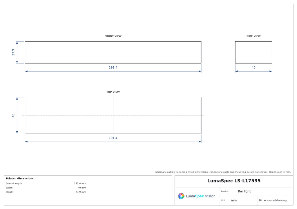 LS-L17535 dimensions (mm)