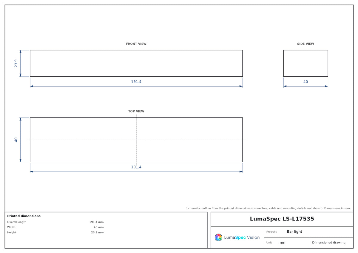 LS-L17535 dimensions (mm)