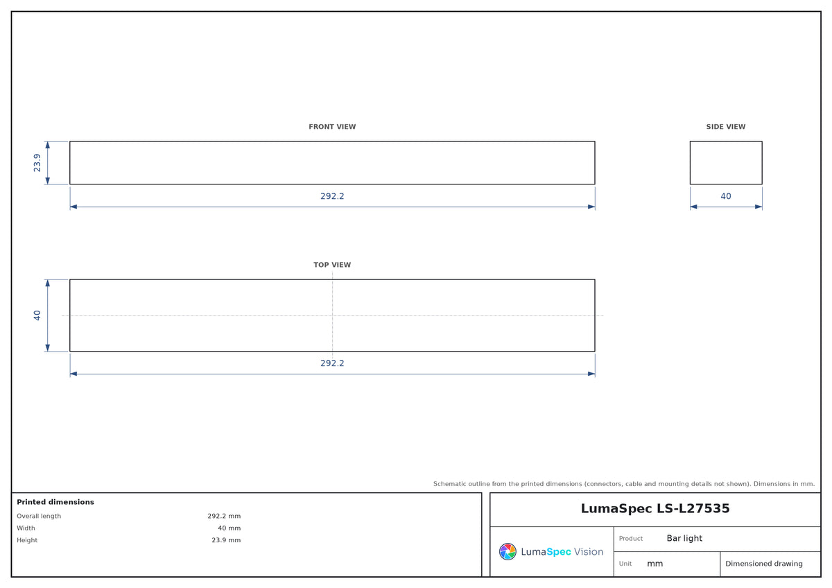 LS-L27535 dimensions (mm)