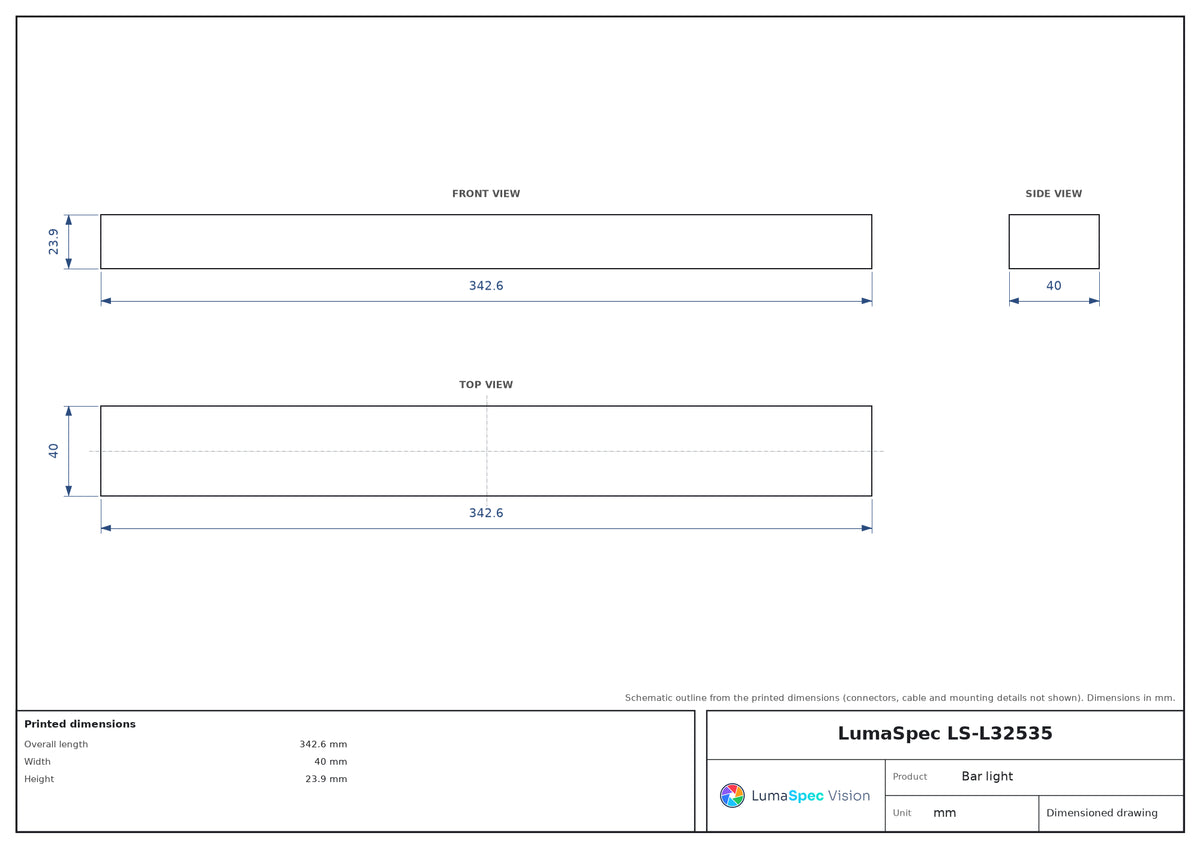 LS-L32535 dimensions (mm)