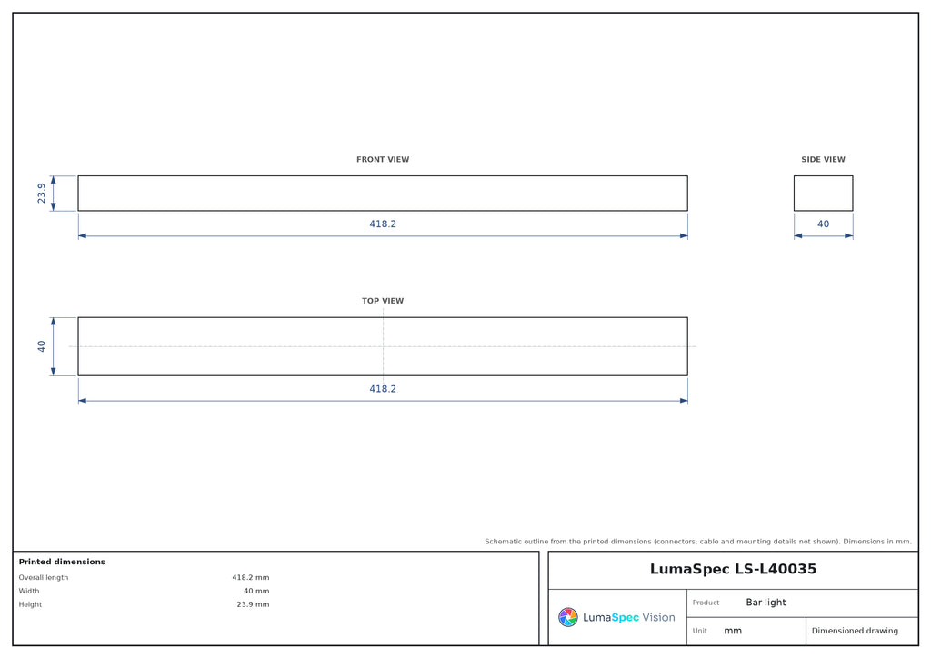 LS-L40035 dimensions (mm)