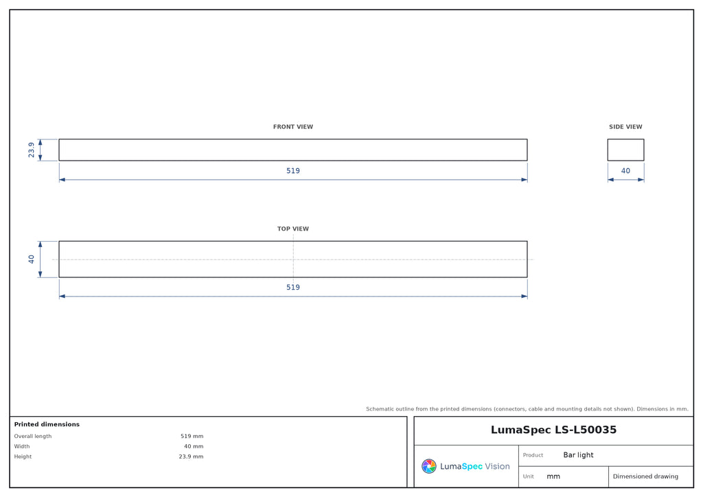LS-L50035 dimensions (mm)