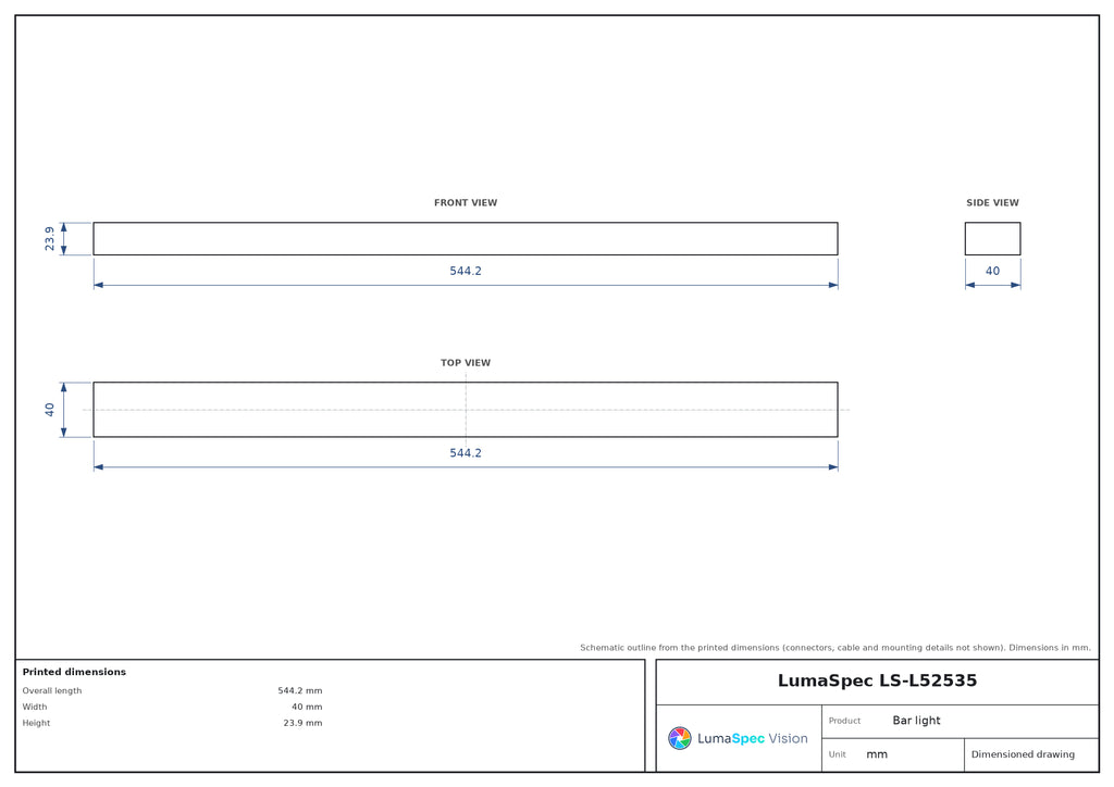LS-L52535 dimensions (mm)
