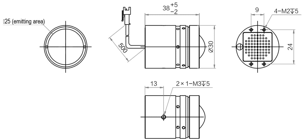 LS-LDSS-30-5-IR740 dimensions (mm)