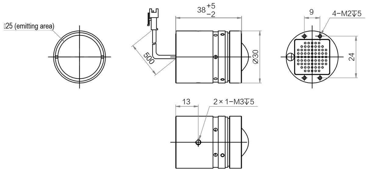 LS-LDSS-30-5-IR740 dimensions (mm)