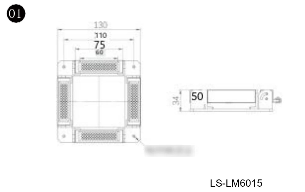 LS-LM6015 dimensions (mm)
