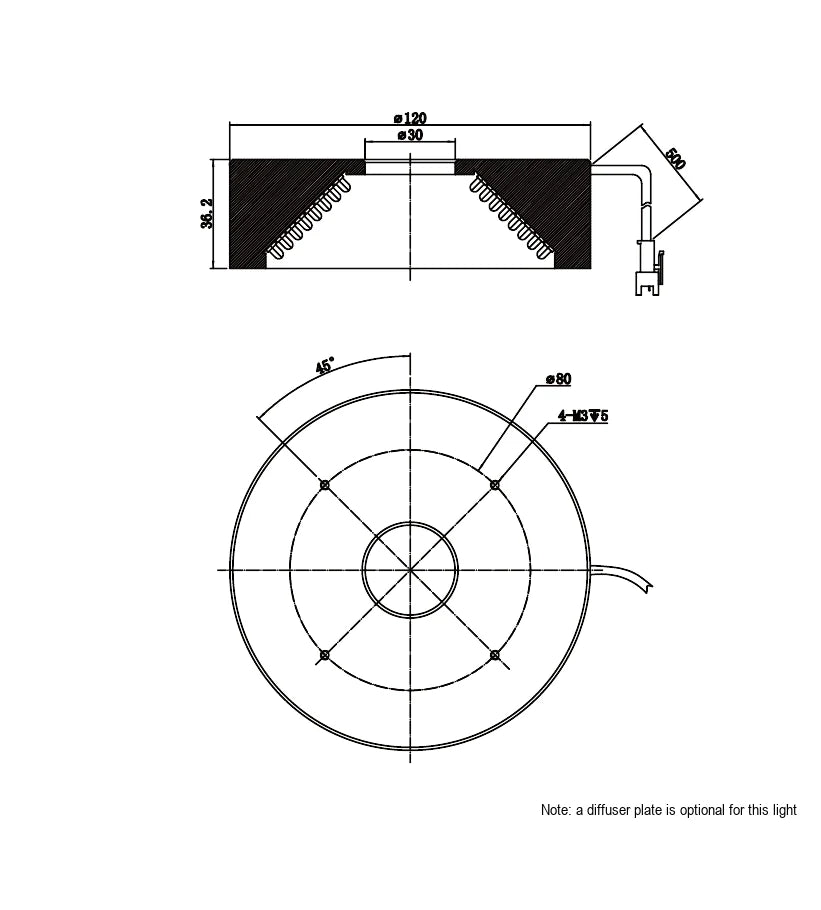 LS-LRDS-120-45-W dimensions (mm)