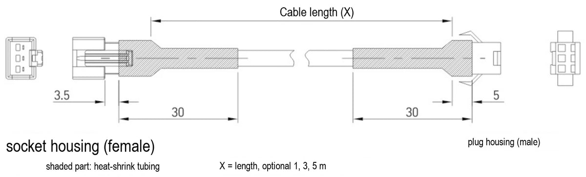 Light extension cables (LS-SM24-LX)