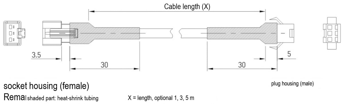 Light extension cables (LS-LZ-SM24-LX)