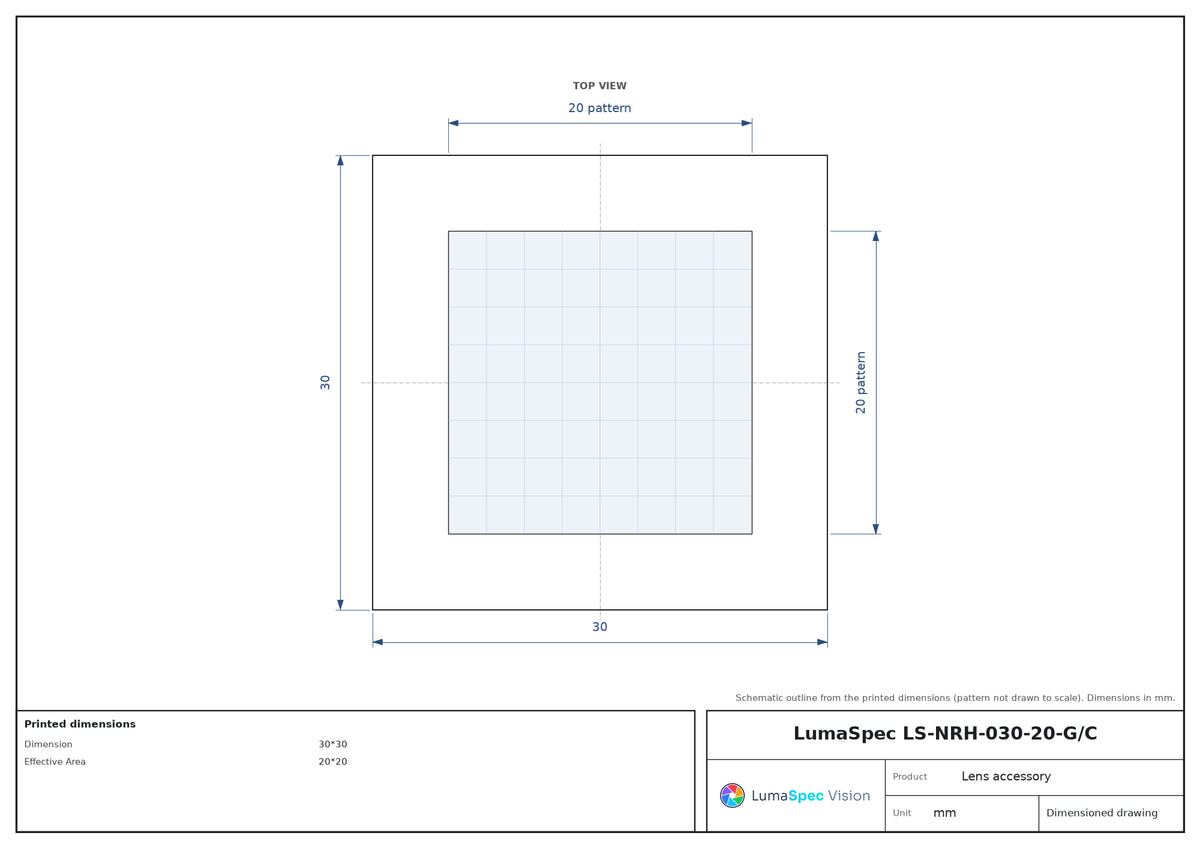 LS-NRH-030-20-G/C dimensions (mm)