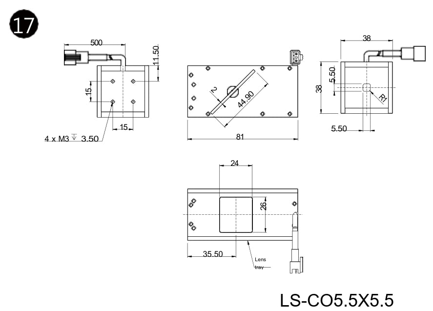 Non-standard coaxial light (LS-CO5.5X5.5)