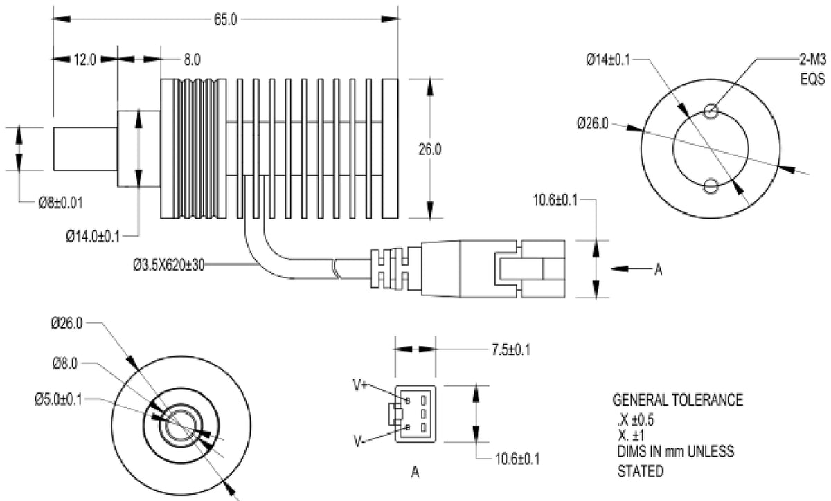 LS-NTS-C26X dimensions (mm)