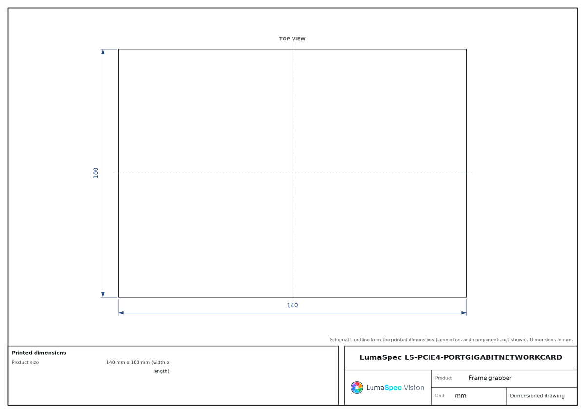 LS-PCIE4-PORTGIGABITNETWORKCARD dimensions (mm)