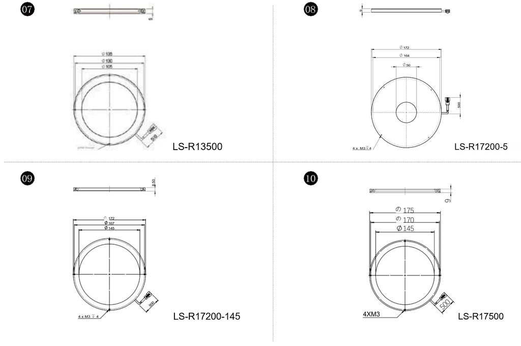LS-R13500 dimensions (mm)