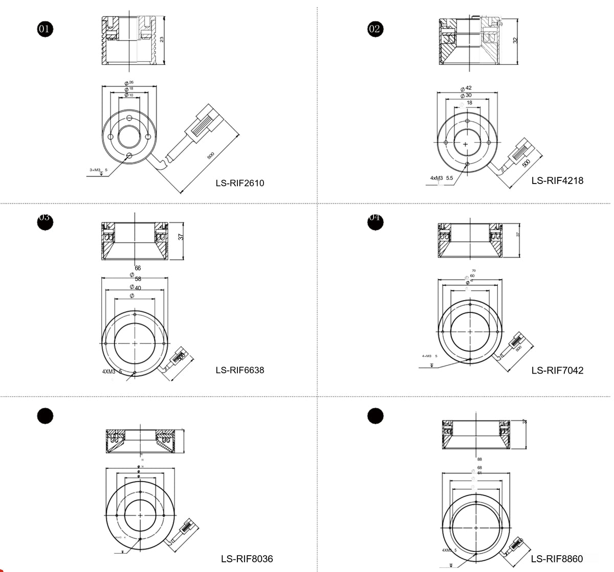 LS-RIF2610 dimensions (mm)