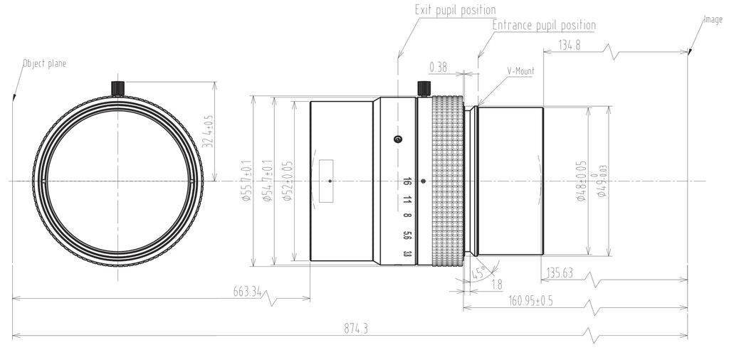 LS-SLS1626VB dimensions (mm)