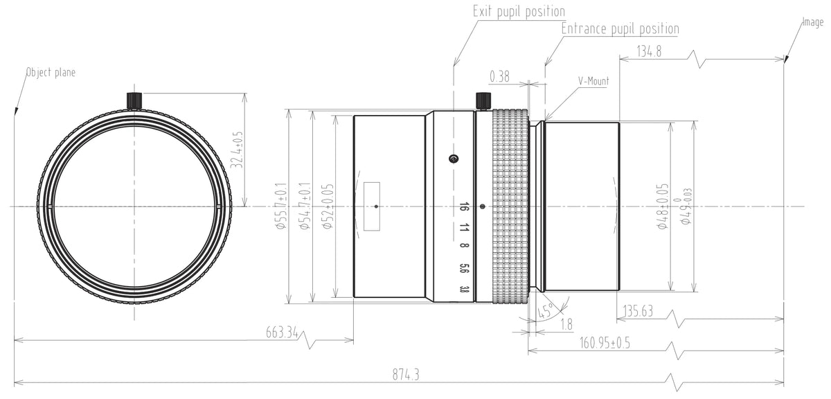 LS-SLS1626VB dimensions (mm)