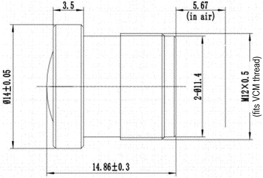 LS-SND1428-12MF dimensions (mm)