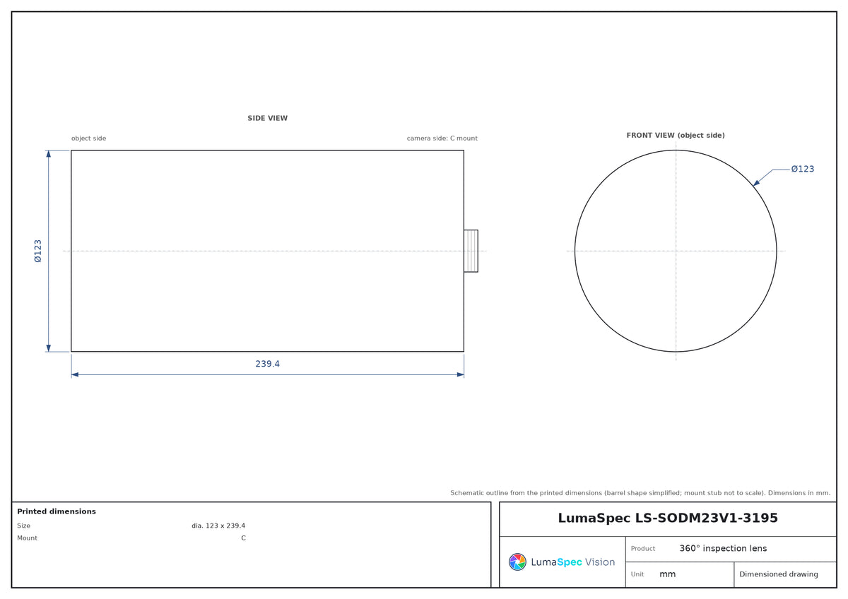 LS-SODM23V1-3195 dimensions (mm)