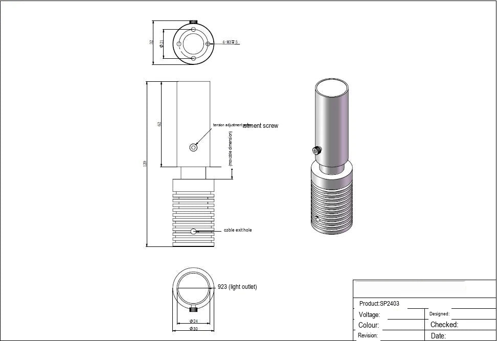 LS-SP2403 dimensions (mm)
