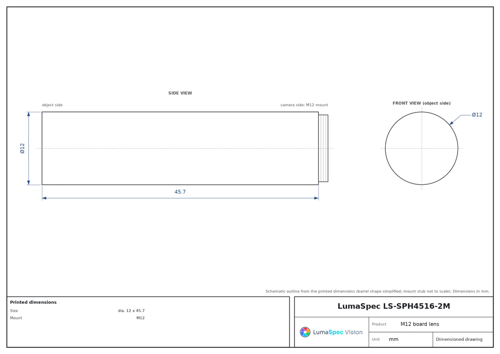 LS-SPH4516-2M dimensions (mm)