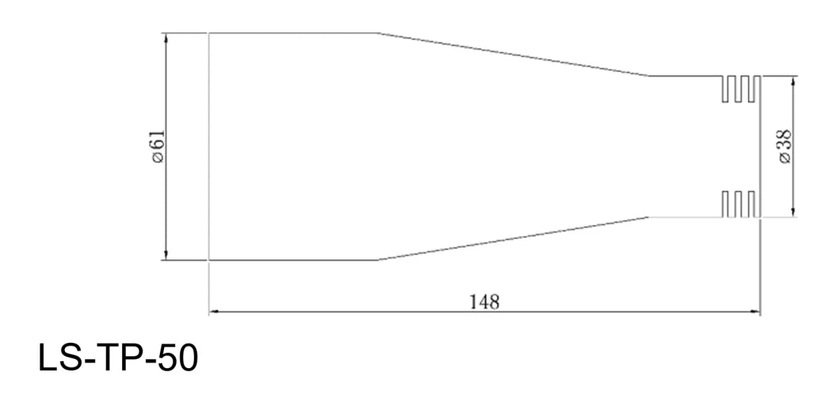 LS-TP-50 dimensions (mm)