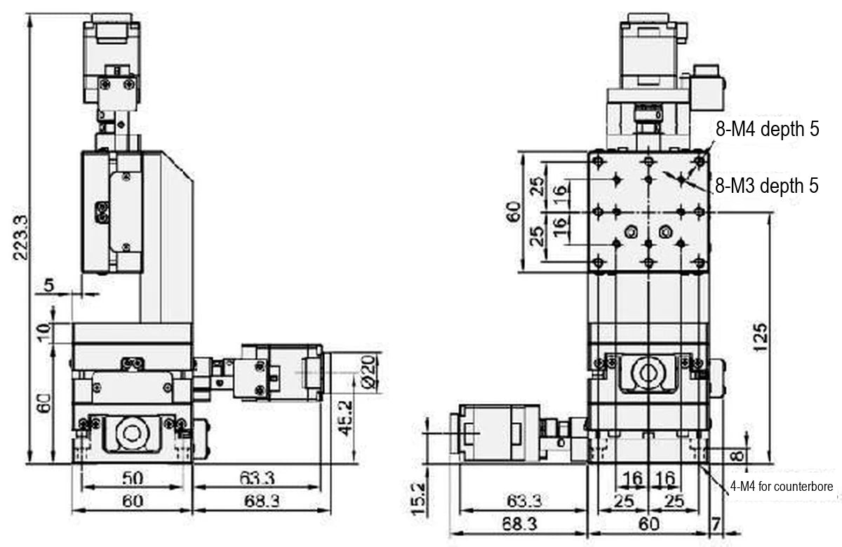 LS-XBVD6020 dimensions (mm)
