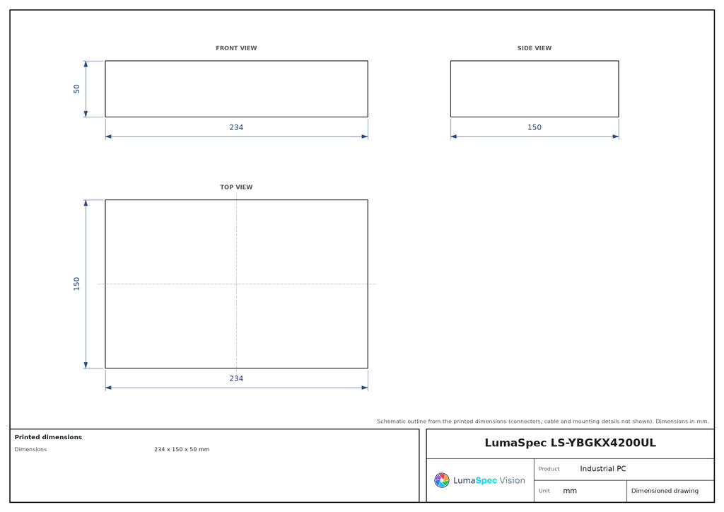 LS-YBGKX4200UL dimensions (mm)
