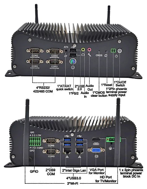 Fanless industrial PC, Intel Core i7-4500U, barebone (LS-SYG8X4500U)